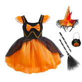 Fantasia Infantil Princesa Abóbora Para Halloween (Vestido + Acessórios)