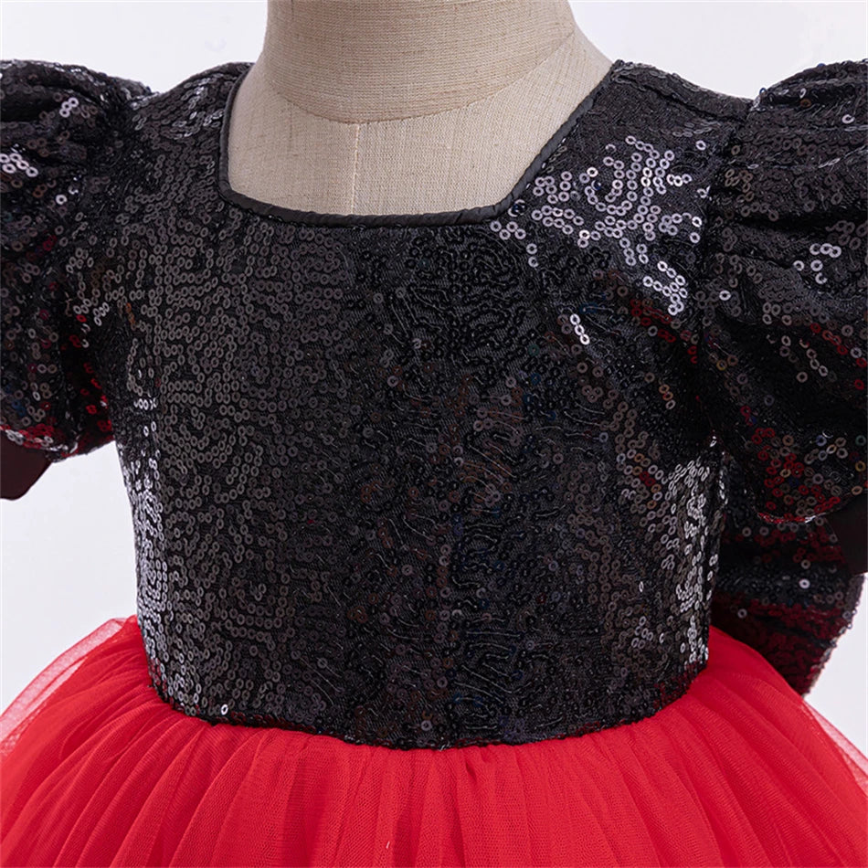 Fantasia Infantil Vermelha Minnie com Paetês