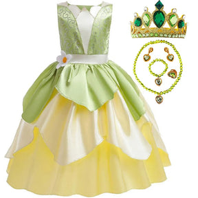 Fantasia Infantil Princesa Verde Encantada – Conjunto Completo