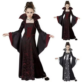 Fantasia Infantil Bruxa e Vampira para Halloween – Vestido para Meninas