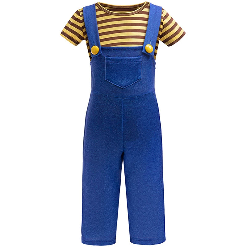 Fantasia Infantil Minion Camiseta e Jardineira com Acessórios