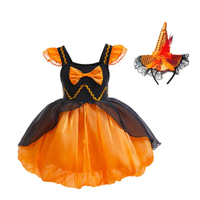 Fantasia Infantil Princesa Abóbora Para Halloween (Vestido + Acessórios)