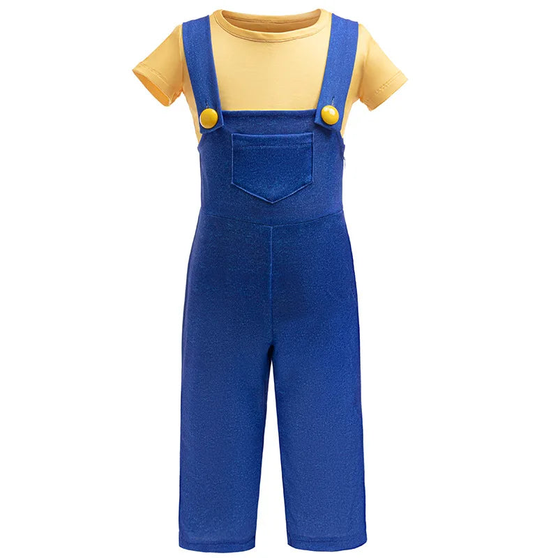 Fantasia Infantil Minion Camiseta e Jardineira com Acessórios