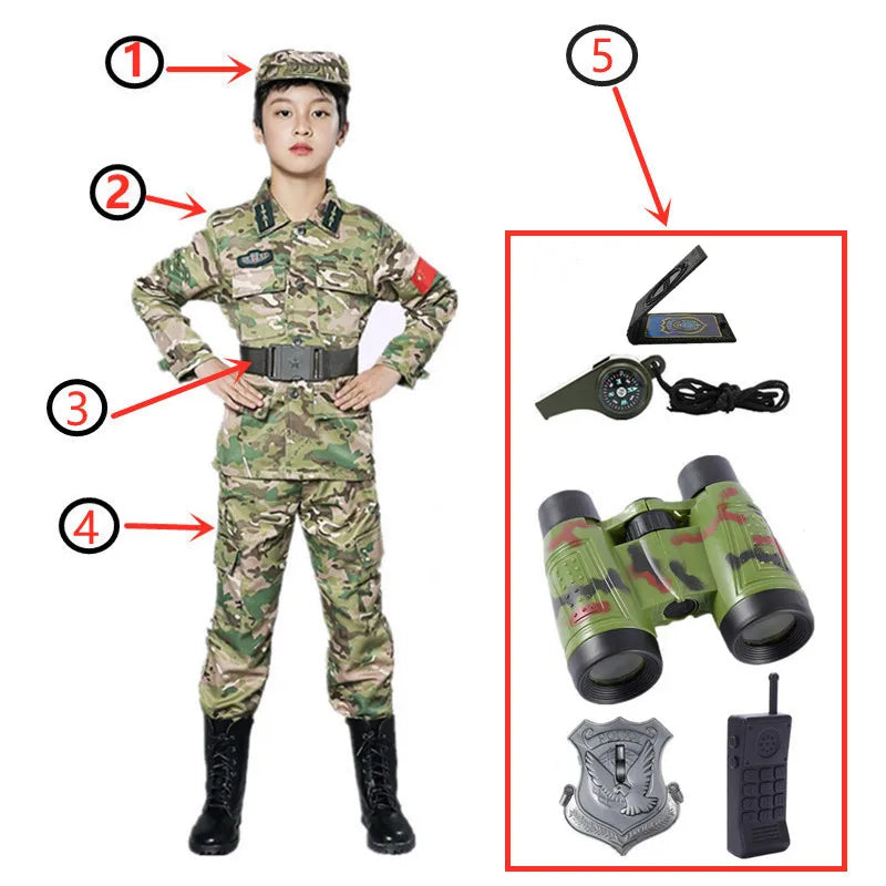 Fantasia Infantil Soldado Camuflado – Conjunto Aventura com Acessórios