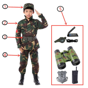 Fantasia Infantil Soldado Camuflado – Conjunto Aventura com Acessórios