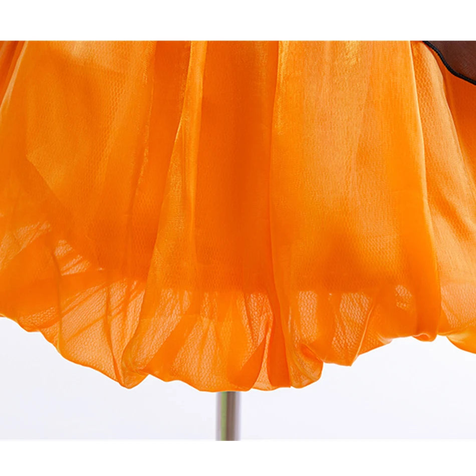 Fantasia Infantil Princesa Abóbora Para Halloween (Vestido + Acessórios)