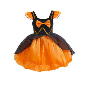 Fantasia Infantil Princesa Abóbora Para Halloween (Vestido + Acessórios)