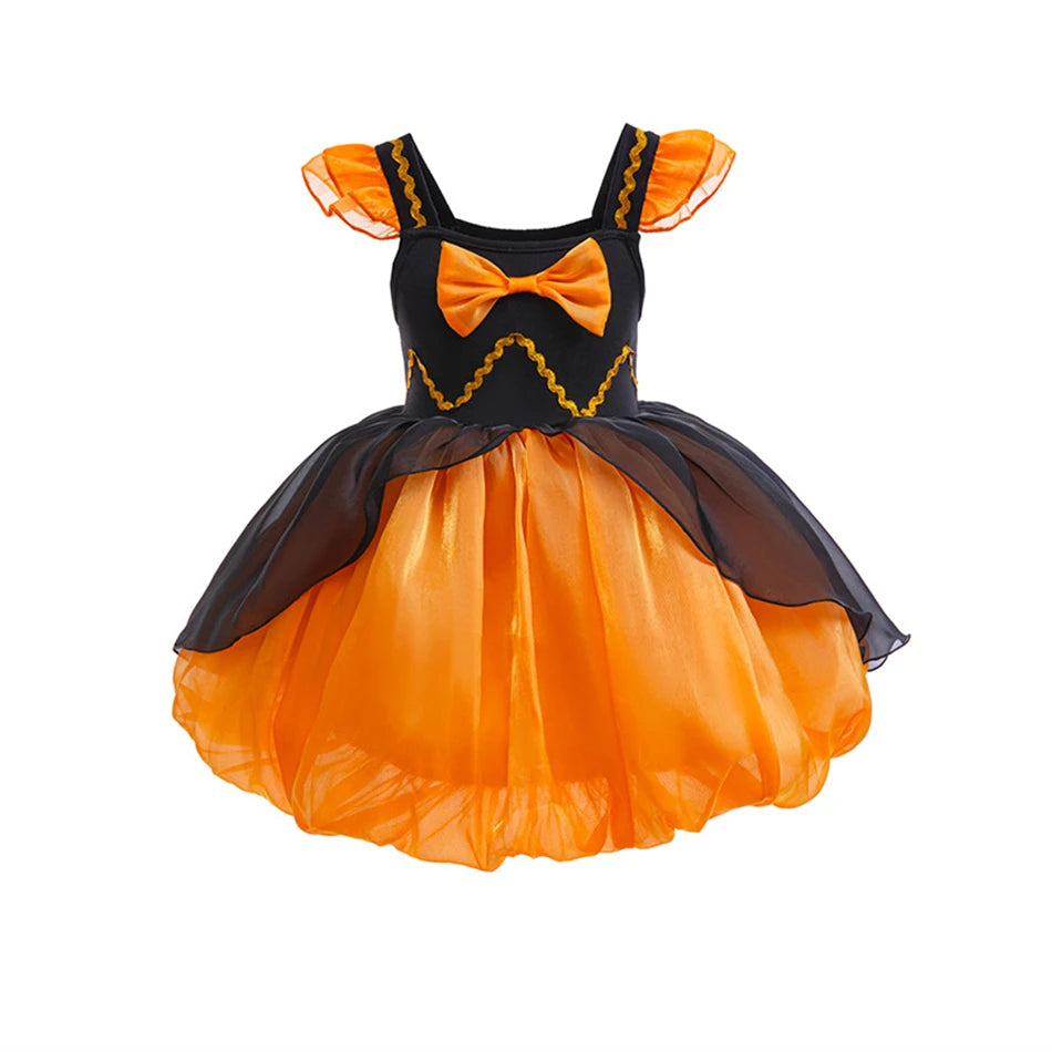 Fantasia Infantil Princesa Abóbora Para Halloween (Vestido + Acessórios)