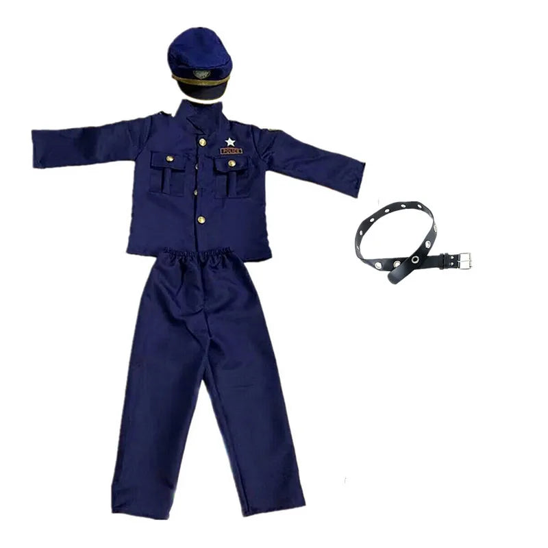 Fantasia Infantil Policial Masculino – (Rádio, Apito, Algema, Distintivo, Binóculos)