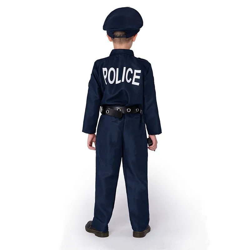 Fantasia Infantil Policial Masculino – (Rádio, Apito, Algema, Distintivo, Binóculos)