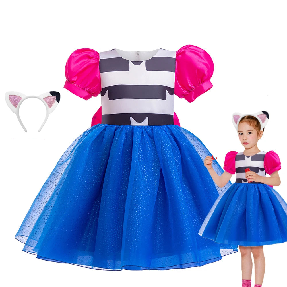 Fantasia Bebê Casinha Encantada da Gatinha – (Vestido com Tule e Tiara)