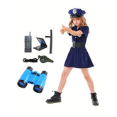 Fantasia Infantil Policial Feminina – Uniforme com Cinto (Kit completo)