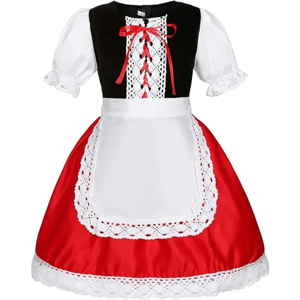 Fantasia Infantil Menina do Capuz Vermelho – (Vestido com Capa + Tiara e Bolsinha)