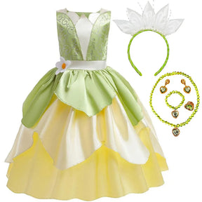 Fantasia Infantil Princesa Verde Encantada – Conjunto Completo