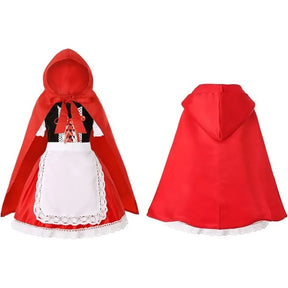 Fantasia Infantil Menina do Capuz Vermelho – (Vestido com Capa + Tiara e Bolsinha)