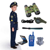 Fantasia Infantil Policial Masculino – (Rádio, Apito, Algema, Distintivo, Binóculos)