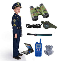 Fantasia Infantil Policial Masculino – (Rádio, Apito, Algema, Distintivo, Binóculos)