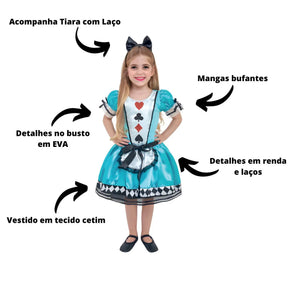 Fantasia Infantil Alice no País das Maravilhas 2